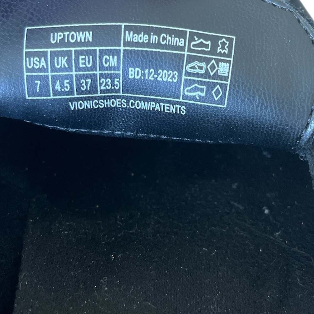 VIONIC Black Suede Leather Comfort Slip-on Loafers Women’s Size 7 - Picture 6 of 9